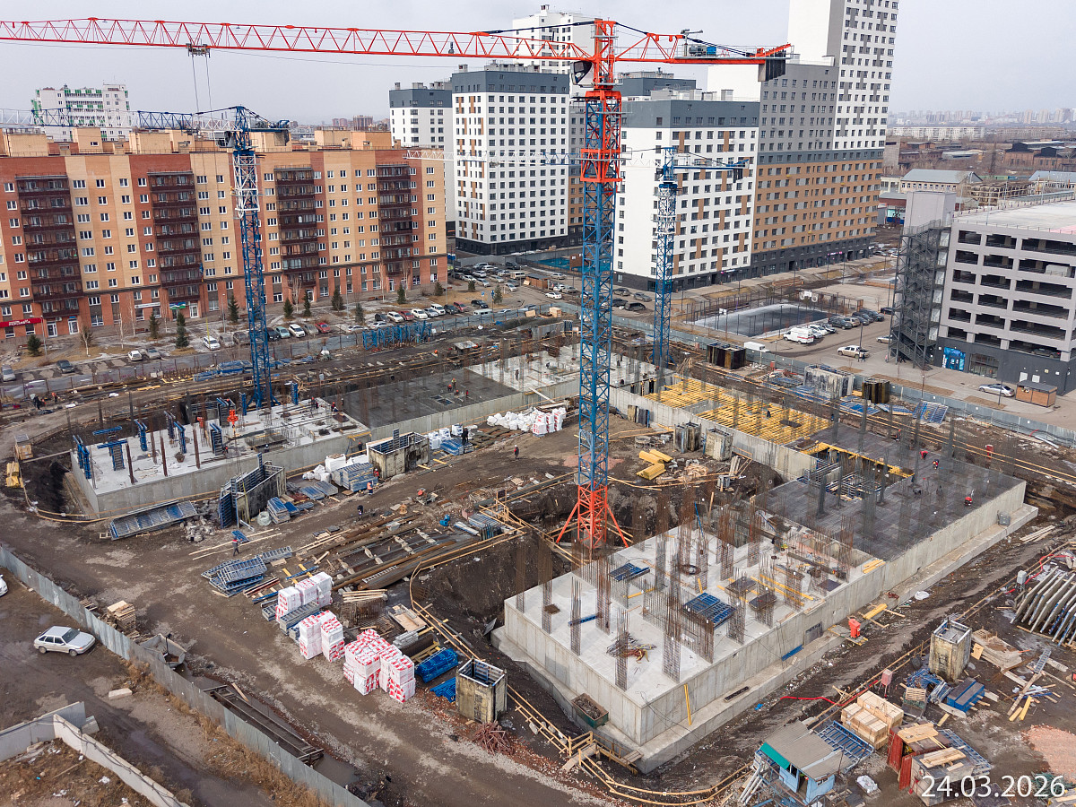 Ход строительства прогресс-кварталов «Перемены» — март 2026
