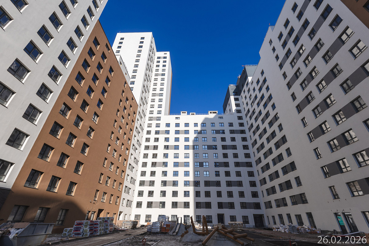 Ход строительства прогресс-кварталов «Перемены» — февраль 2026